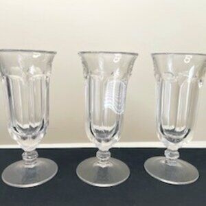 Three Ohio Old Williamsburg Clear Juice glasses